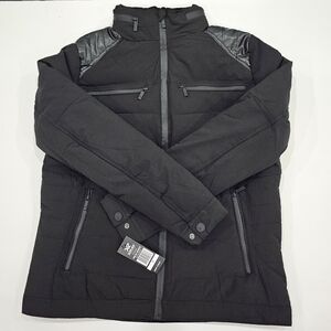 Men's Puffer Jacket with PU Shoulder Size Medium
